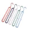Foldable Nine-Hole Multi-Functional Clothes Hanger: Vertical/Horizontal Drying Rack for Home or Dorm Use.