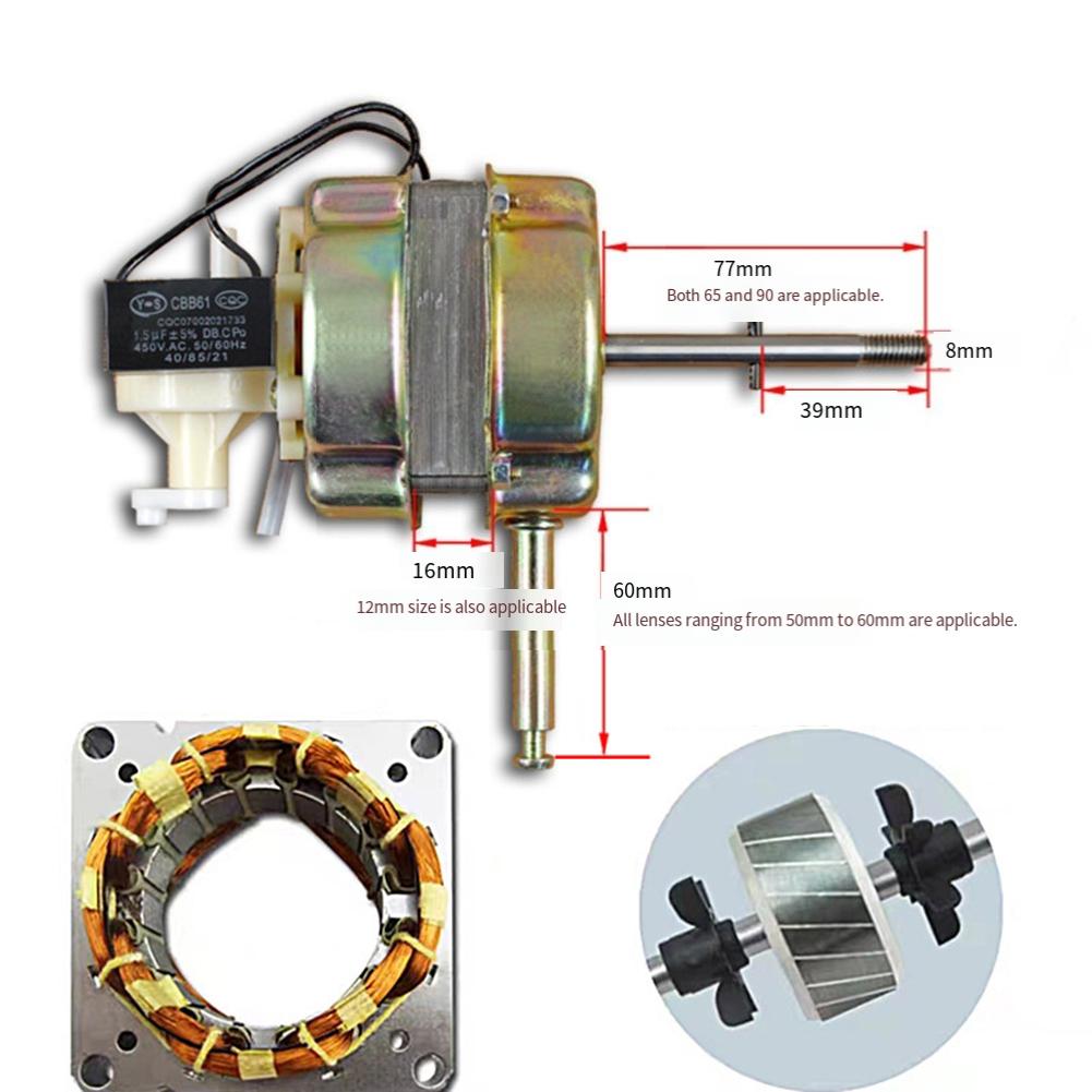 1Pcs Electric Fan Motor With 3 Adjustable Speeds For Table/Floor Fans Floor Fan Accessories Oscillating Motor Head For Cooling