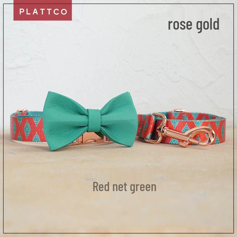 PLATTCO Soft, Comfortable Pet Collar Set with Rose Gold Buckle - 3 Pieces (PDC319) Large