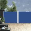 VidaXL Retractable Patio Side Awning 140x1200 Cm Blue