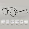 Japanese Style Pure Titanium Frame Acetate Temple Glasses Small Face Personalized Pile Head Design Eyeglass Widen Edges Eyewear