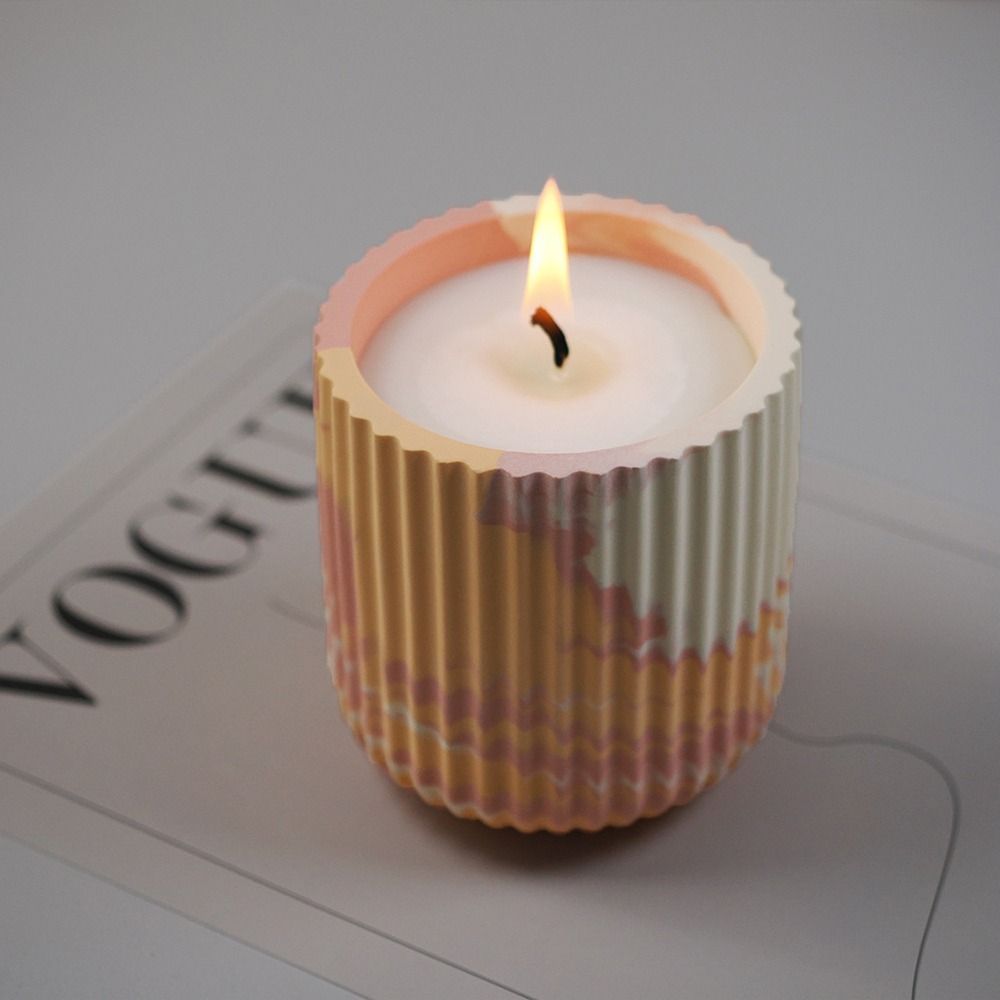 DIY Craft Candle Jar Mold with Lid Succulent Flower Pot Creativity Scented Candle Cup  Home Decor