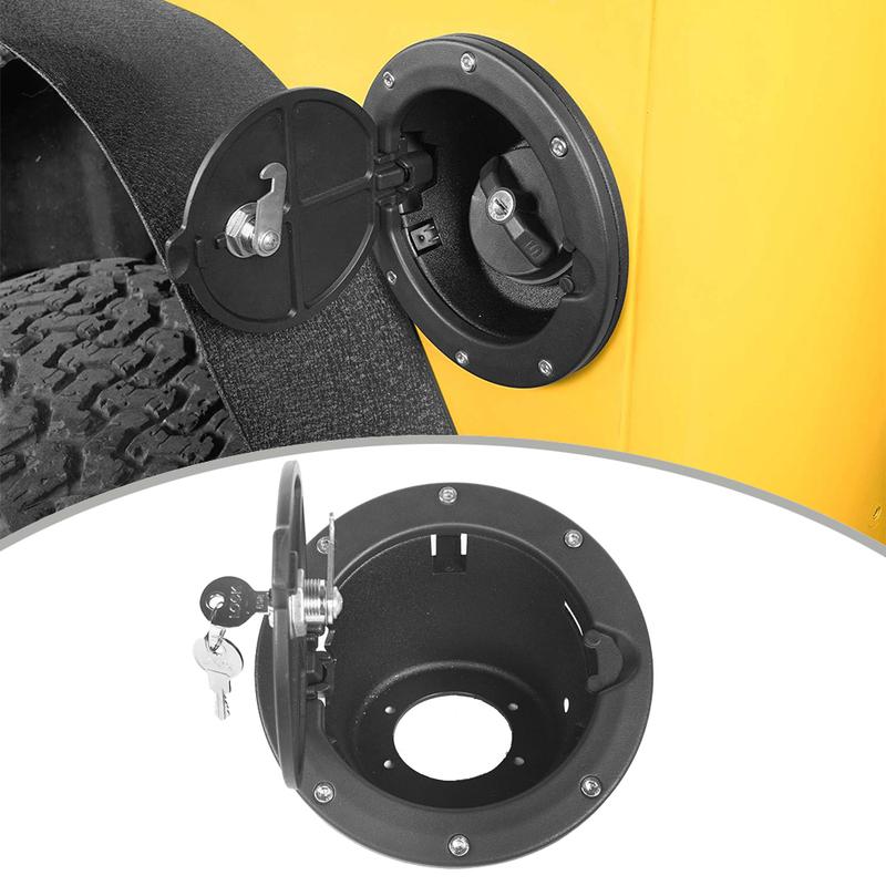 Car Gas Cap Cover Fuel Tank Cap Locking Fuel Gas Tank Cap Cover For Jeep Wrangler TJ 1997 1998 1999 2000 2001 2002 2003-2006 чёрный