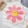 Door Carpet Floor Cute Non-slip Decorative Pashmina Flower Shape Mat Absorbent Bath Rug Bathmat for Daily Use