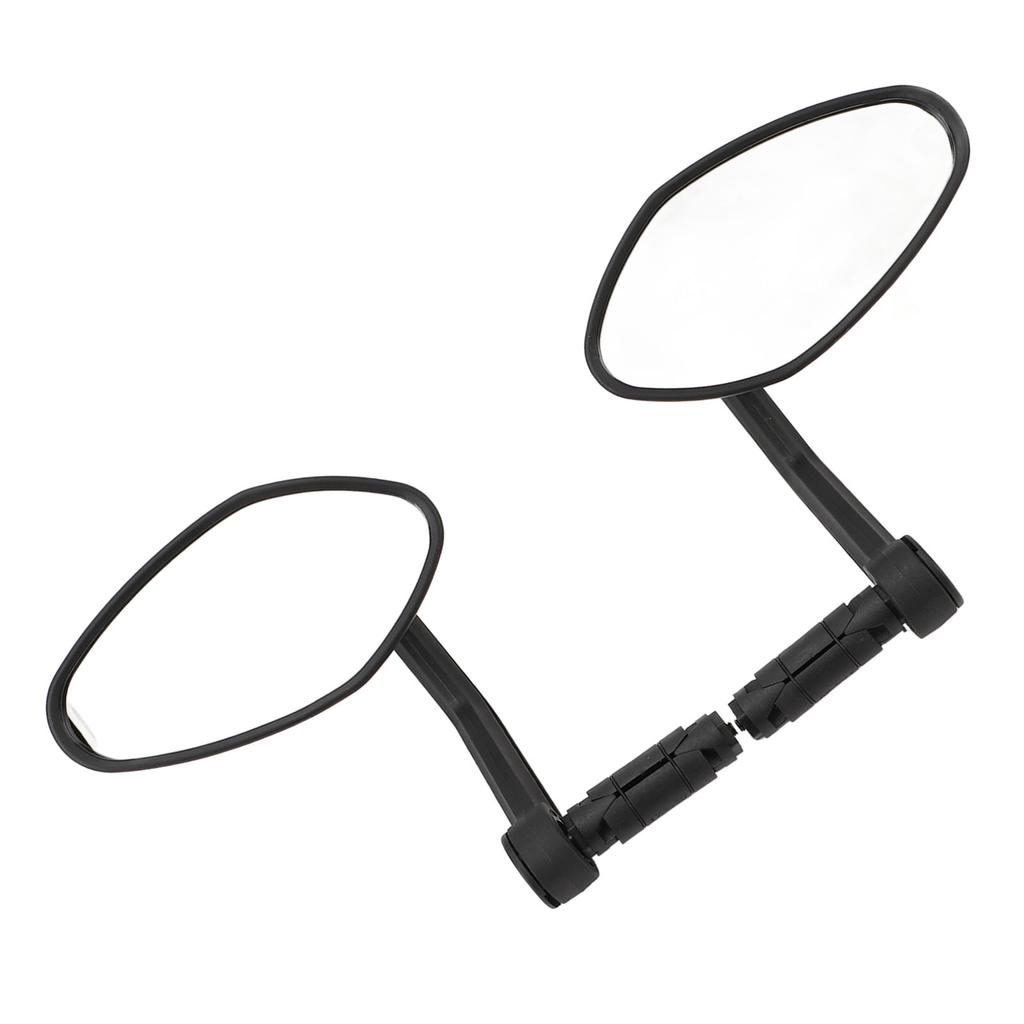 1 Pair Bike Rearview Mirrors 360 Degree Rotation Cycling Bar End Handlebar Mirror for Mountain Road