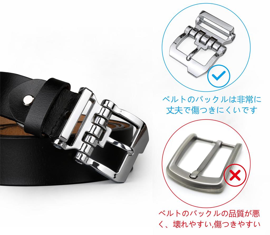 JingHao Plus Size Genuine Leather Stylish Casual Jeans Work Belt in Brown Regular and Large Sizes Length Black Men's Belt, Belt, Belt, & Black,