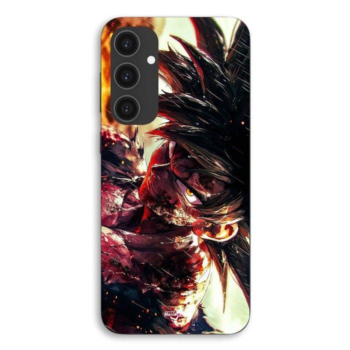 Coque de téléphone - MANIACASE - Samsung Galaxy S25 Plus - Silicone TPU - Noir - Dragon ball goku fan art