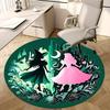 Witch and Princess Night Garden Chair Mat Round Rug-Office Carpet, Machine Washable, Non-slip, Suitable for Living Rooms, Bedrooms