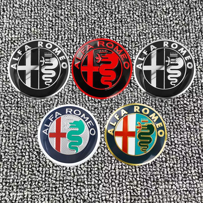 4Pcs Car Emblem Wheel Hub Center Cap Sticker Rim Badge Cover For Alfa Romeo GT 147 159 166 156 Giulietta Mito 8C Stelvio VolanteNO0