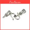 Alloy End Sets 30 Hook Caps Leather Cord Clasp Vintage Design