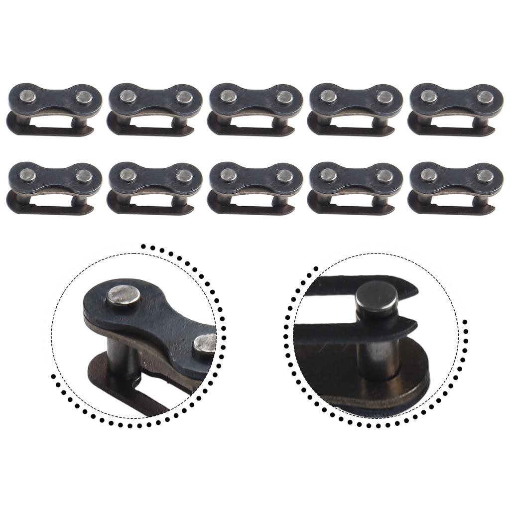 Steel Chain Joint Links 1/2 X 1/8 Black Replacement