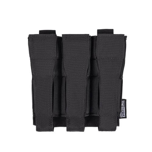 OneTigris Magazine Pouch 3 Open Top Mag Pouch Change Magazine with One Hand Suitable for 9mm Magazines Such As MP5 Mag Holder for Survival Game (Black