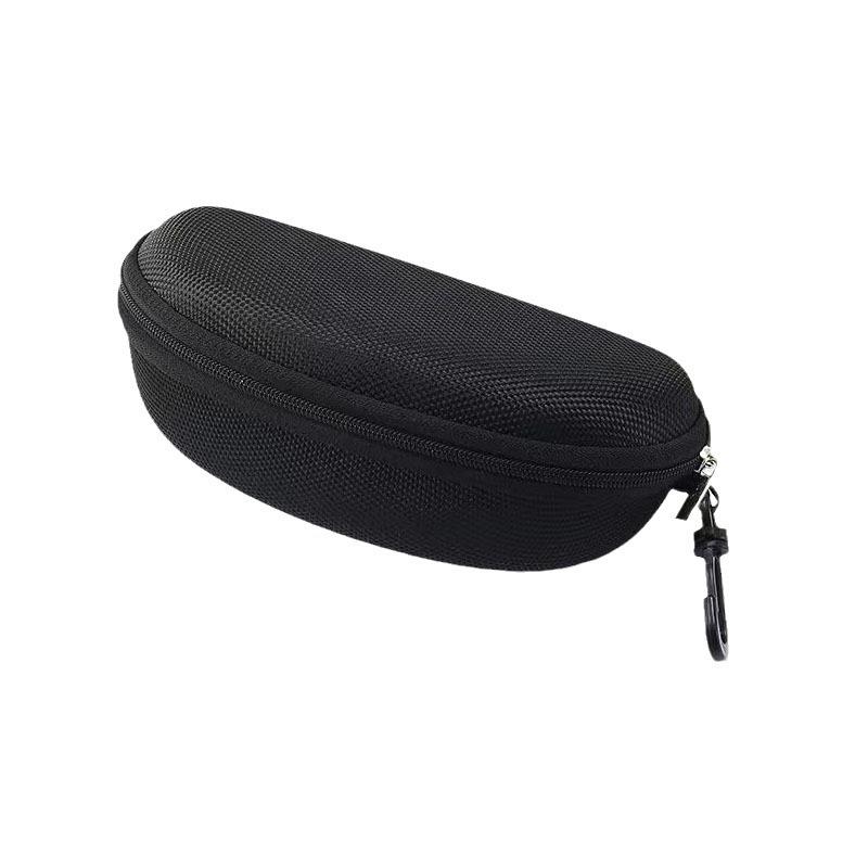 "Druckfestes EVA Sonnenbrillenetui mit Haken und Reißverschluss - Tragbare Schwarze Outdoor-Box"