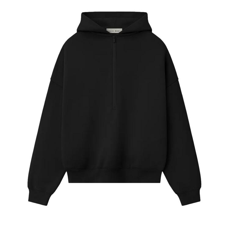 Herren Kapuzenpullover Fear of God Essentials Property Lounge Halbreißverschluss Kapuzenpullover 'Schwarz' XL black