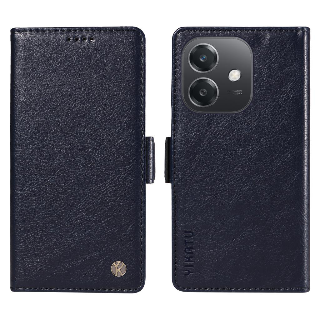 YIKATU For Oppo A5x 5G/A3x 4G/5G (India)/A3 4G/5G/A60 5G/A40 4G/A40M 4G Case PU Leather Phone Cover Litchi Texture