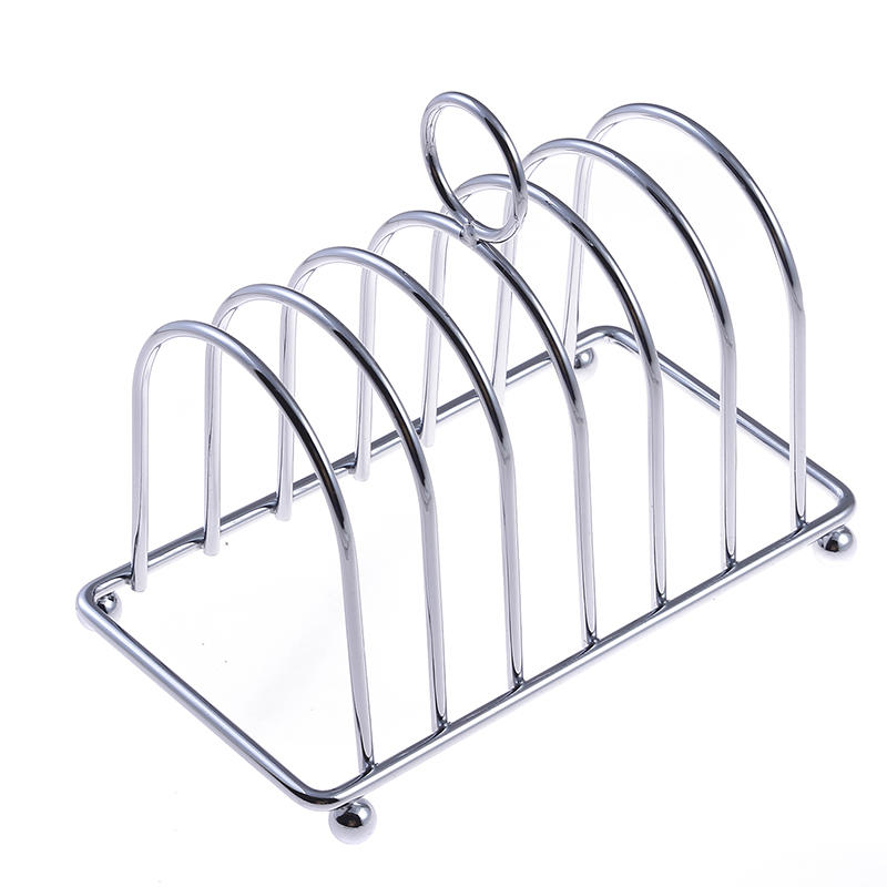 Vintage Stainless Steel Toast Rack Toast Bread Loaf Slice Holder Stand Display Tray Tool for Kitchen Bakeware Food Server