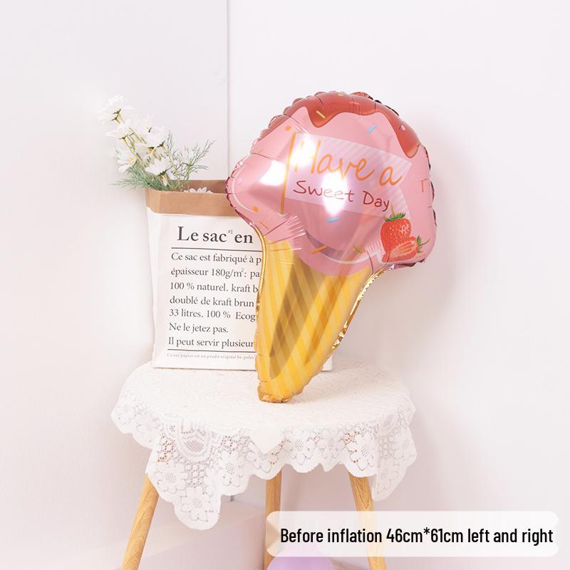Cartoon Donut Number Balloon for 1st Birthday Party Decorations and Photo Props