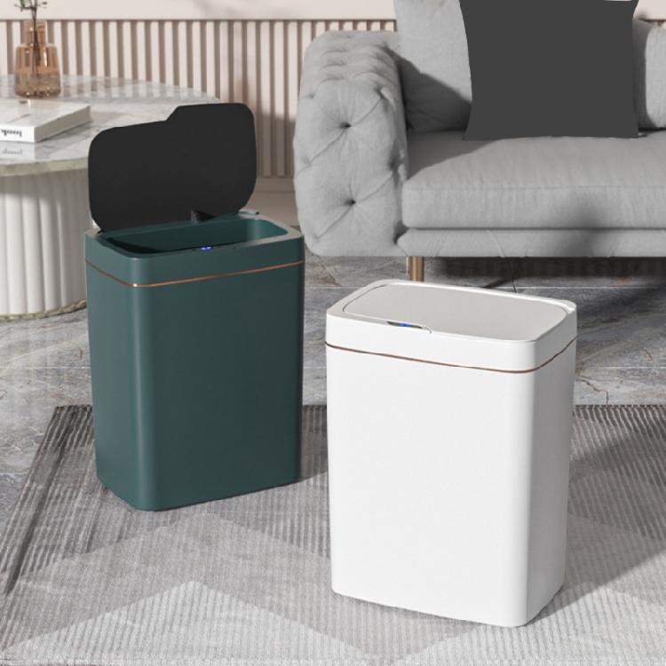 Battery Powered Waste Basket with Sensors Lid Easily Disposal Automatic Garbage Can for Cleanliness Enthusiasts