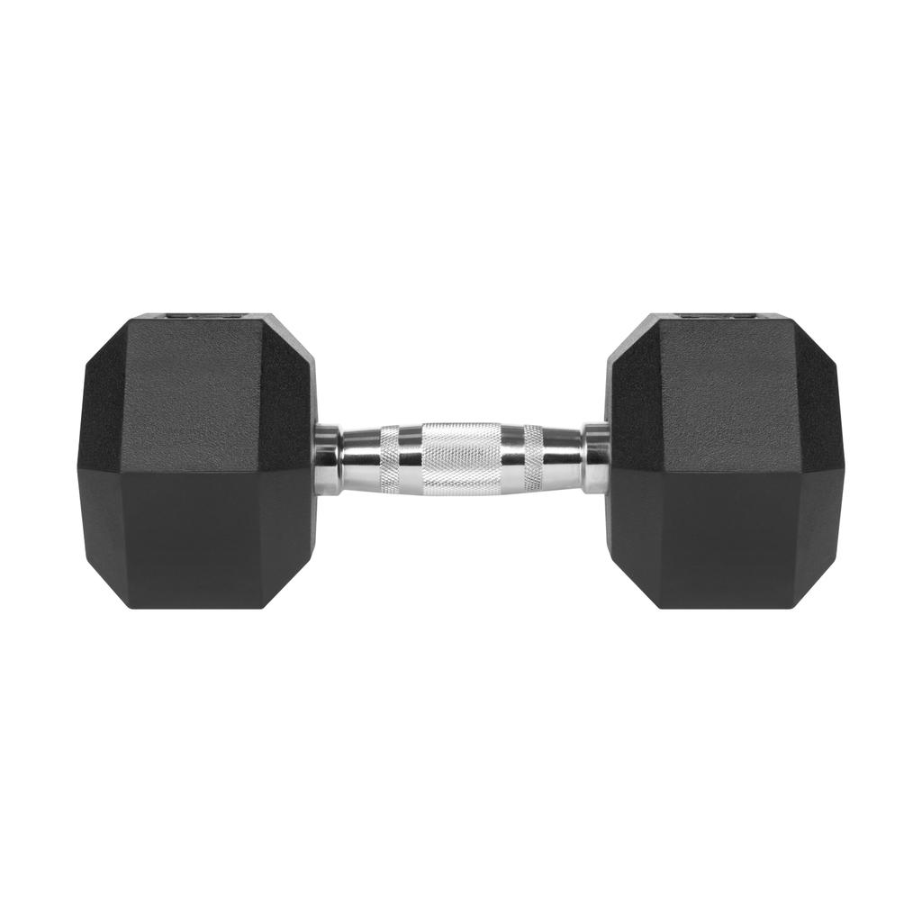 Cast Iron Rubber-Coated Dumbbells Hex 2X12.5Kg Rebel Hexagonal Set 25Kg Solid
