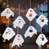 8Pcs Halloween Hanging Ghost Puppet Kids Gifts Cute Polyester Ghost Ornament for Halloween Party Home Indoor Outdoor Decoration