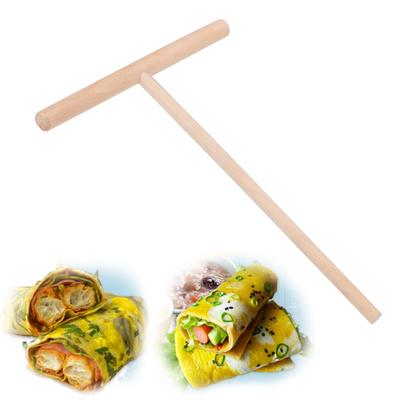 Espalhador de Massa de Panqueca de Madeira Bastão Especialidade Chinesa Fazer Crepe Ferramenta de Panqueca Ferramentas de Cozinha Doméstica