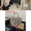 Transparent Bead Handbag With Bow Design And Top Opening For Casual Wear