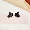 BLINGBAY New Women's Earrings Elegant Black Swan Crystal Earrings Women's Simple Versatile Personalized Alloy Earrings Modern Jewelry Gifts