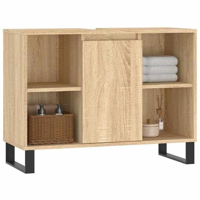 VidaXL Armoire salle de bain chêne sonoma 80x33x60cm bois d'ingénierie 831639
