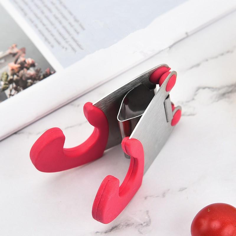 Pot Spoon Holder Pot Clip Holder Anti Scald Silicone Grip For Spoon Spatula Fork Cooking Utensils Spoon Rest Kitchen Accessories