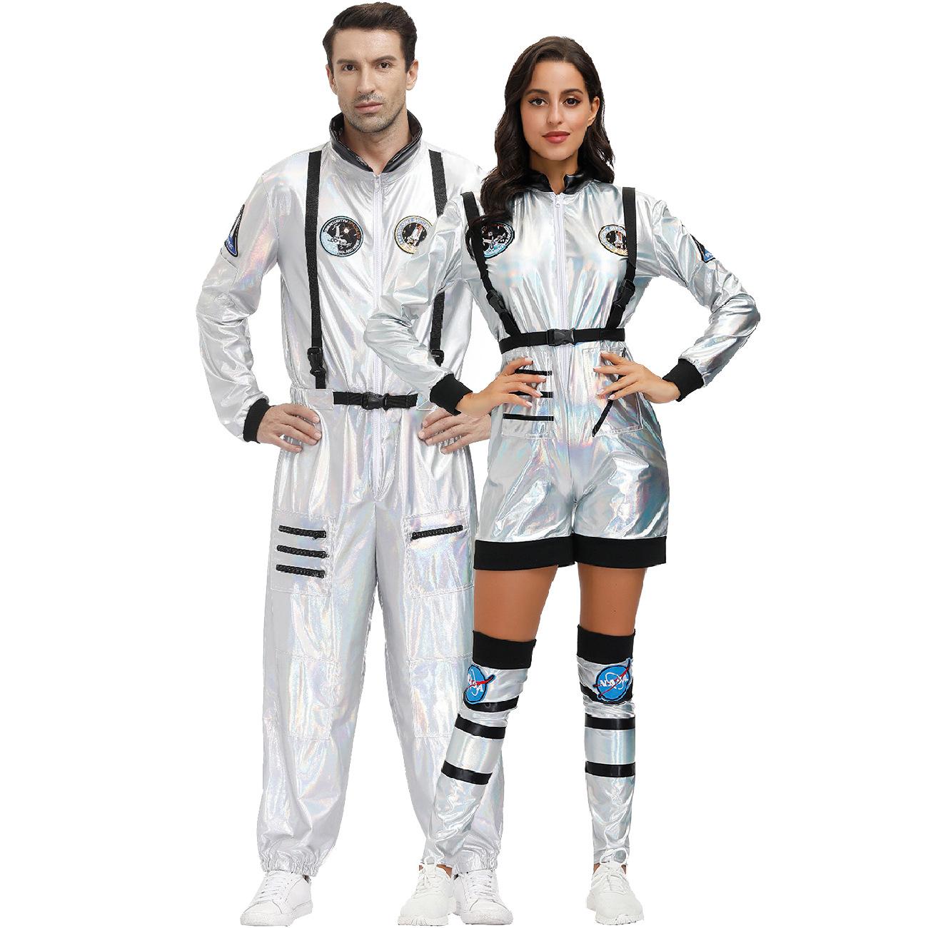 

High-quality, couple astronaut cos suit space suit, men s Halloween costume, female astronaut stage suit L