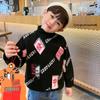 LUSON Boys' 2025 Winter Trendy Round Neck Long Sleeve Sweater