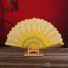 Dancing Fan Folding with Hanging Ring Smooth Opening Comfortable Grip Dance Clear Pattern Chinese Style Fabric School Supply