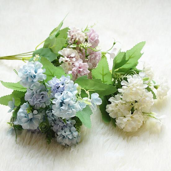 Flowers Pot Reusable Vivid Gift Colorful Fake Flower Bouquet for Garden Office Coffee House