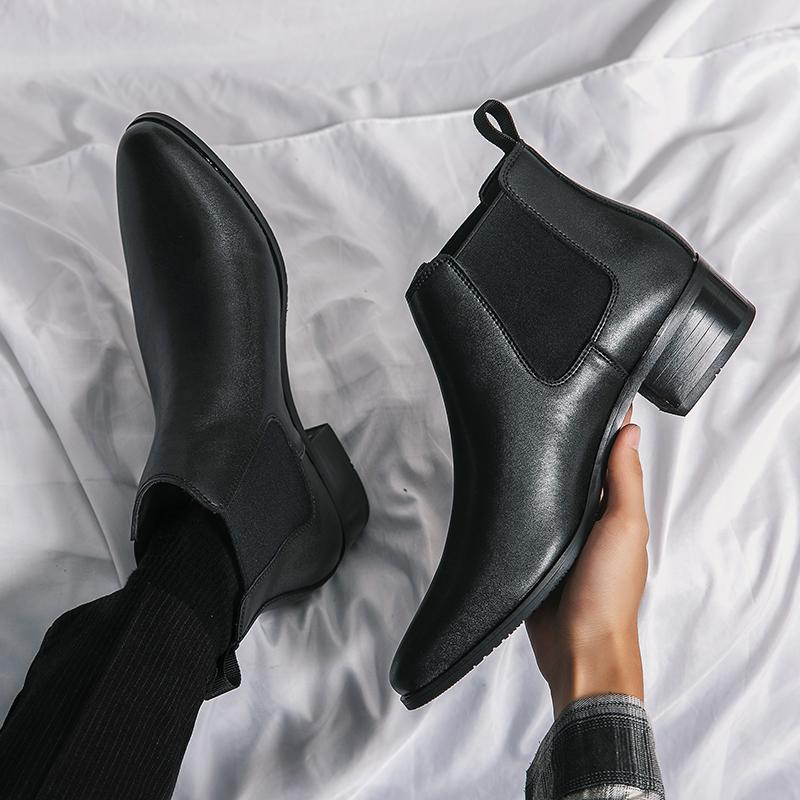 Fashion Vintage Men's Shoes Handmade Men Winter Plush Snow Boots 2024 New Arrival Ankle Boots for Men Brand All-match Mens Chelsea Boots