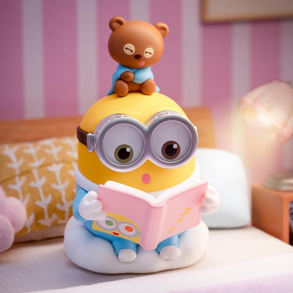 POP MART Minions Bedtime Stories Bob and Tim Figure PVC Blind Box Toy Original Character Collectible 1 Piece
