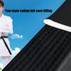 Durability Taekwondo Practice Belt Standardized Black White Polyester Weave for Athletic Performances