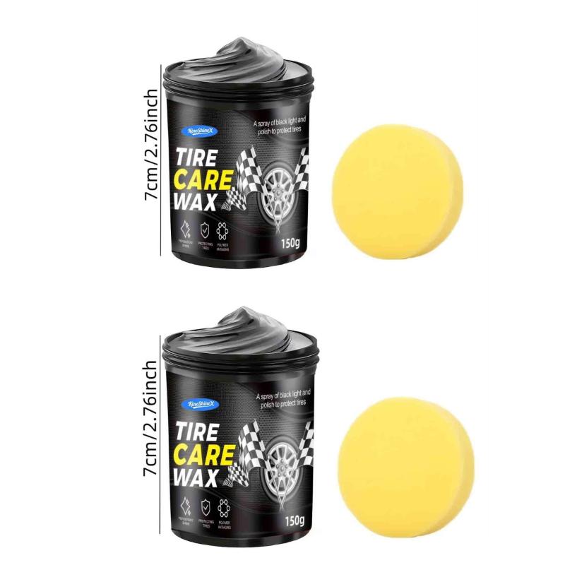 Car Tire Care Wax Blackening Gloss Restorer Long-Lasting Gloss Enhancer Car Dark Tires Wheel Care Maintenance Tire Brightener
