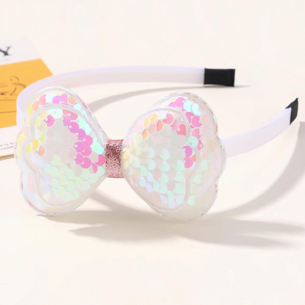 

1/2 шт. Милая детская повязка для волос, красочная повязка для волос в форме цветка, допаминовый блеск, эластичная повязка на голову, бутик, детские аксессуары для волос