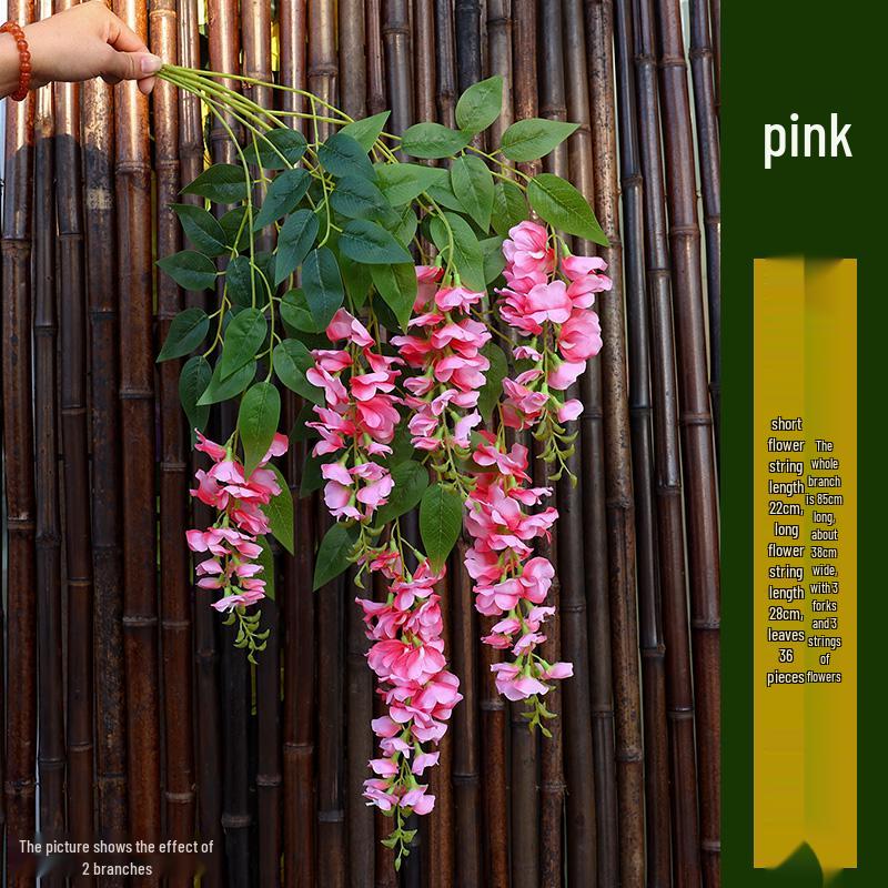 Wisteria Artificial Vine Hanging Flower Decoration for Ceilings and Pipe Covers
