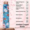 Copper Water Bottle - Joint Less, Leak Proof, Multi Colored Design Colored Design, Leakproof, Ideal for Active Lifestyles - (900ml)