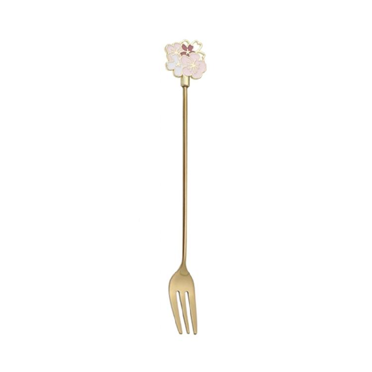 4Pcs Stainless Steel Dessert Spoon Fork Long Handle Coffee Stirring Spoons Cats Teaspoon for Dessert Milkshakes Salad