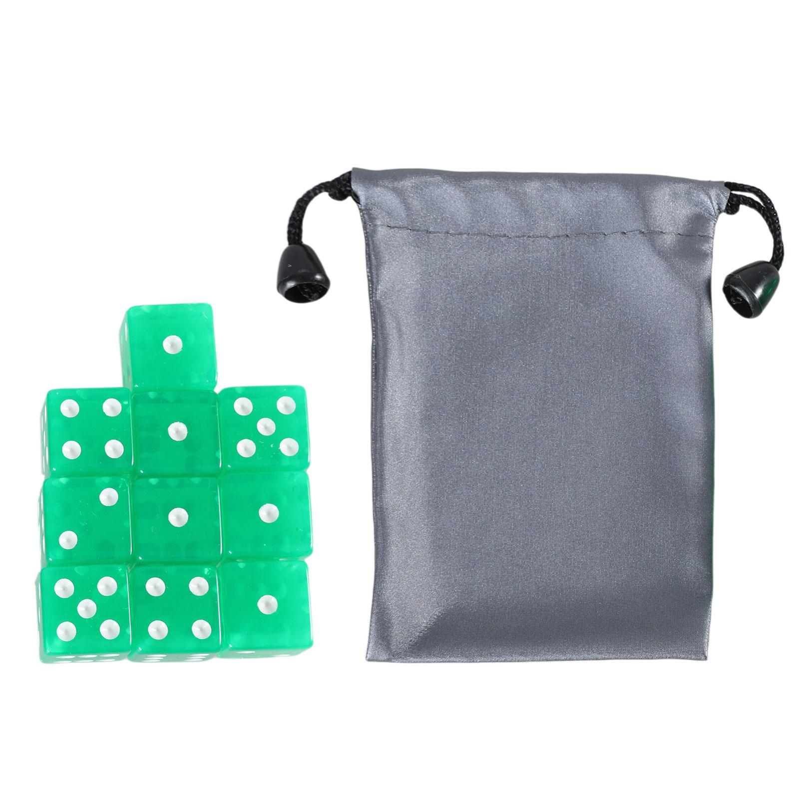 

19 мм шестигранные игральные кости акриловые игровые кости для класса красочные обучающие игровые кости обучающая игрушка для счета инструмент для обучения математике зелёный