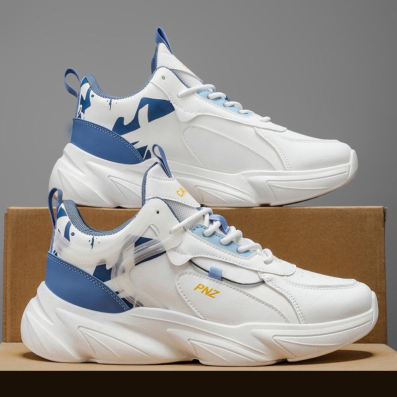 Zapatos de otoño nuevos transpirables suela sub-espesa para aumentar altura zapatillas deportivas zapatos casuales tipo papá