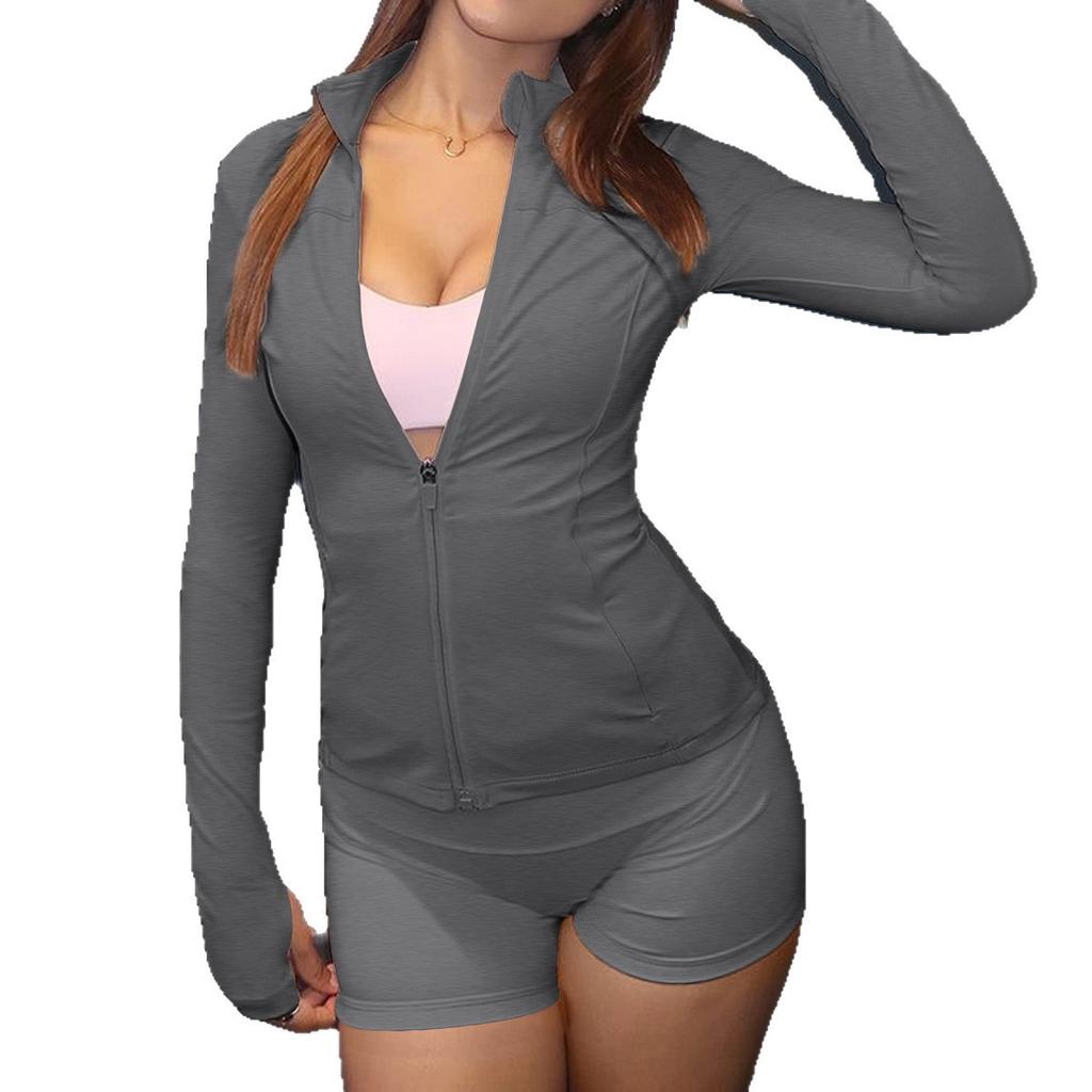 Kaikuo Y2K Sportowa Kurtka Koszula z Długim Rękawem na Zamek Damska 2025 Jesień i Zima