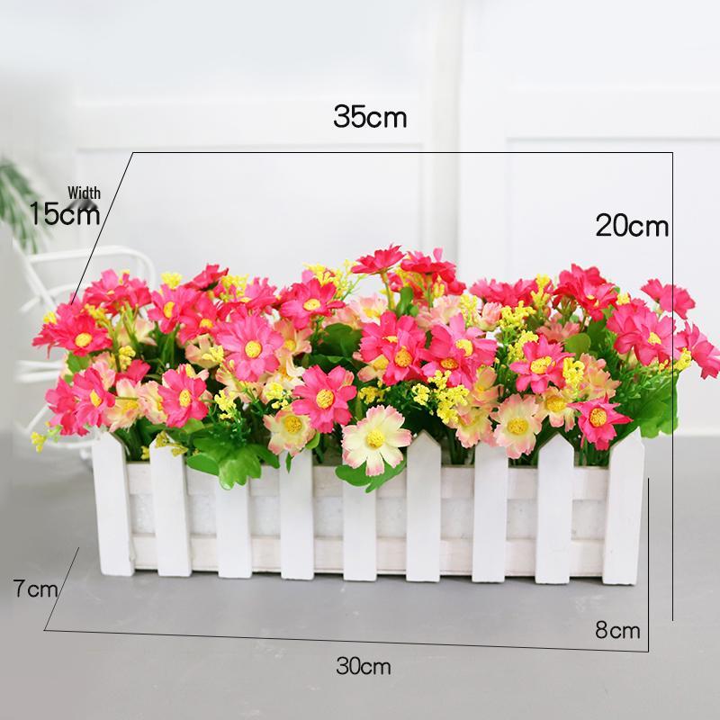 Arrangement de Pothos, Herbe Artificielle et Fleurs en Soie pour la Décoration de la Maison