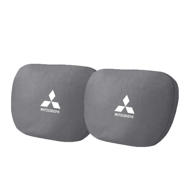 Autostoel Hoofdsteun Nekbeschermer Kussen Suède Leer Gordel Schouderpads voor Mitsubishi Outlander I200 Pajero Eclipse ASX Lancer
