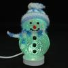 Uonlytech Christmas Snowman Night Ligh, LED Light USB Night Light Mini Glowing Snowman Desktop Ornaments for Home Bedroom Christmas
