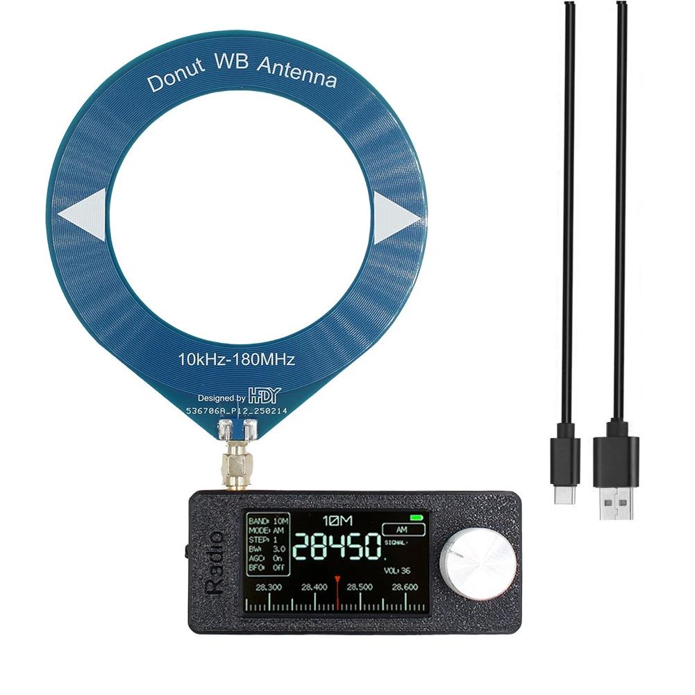 SI4732 0.5-108mhz Portable Radio LSB USB AM FM FM/AM Radio 1.9inch IPS Screen All Band Radio Receiver HF SW MW VHF Radio