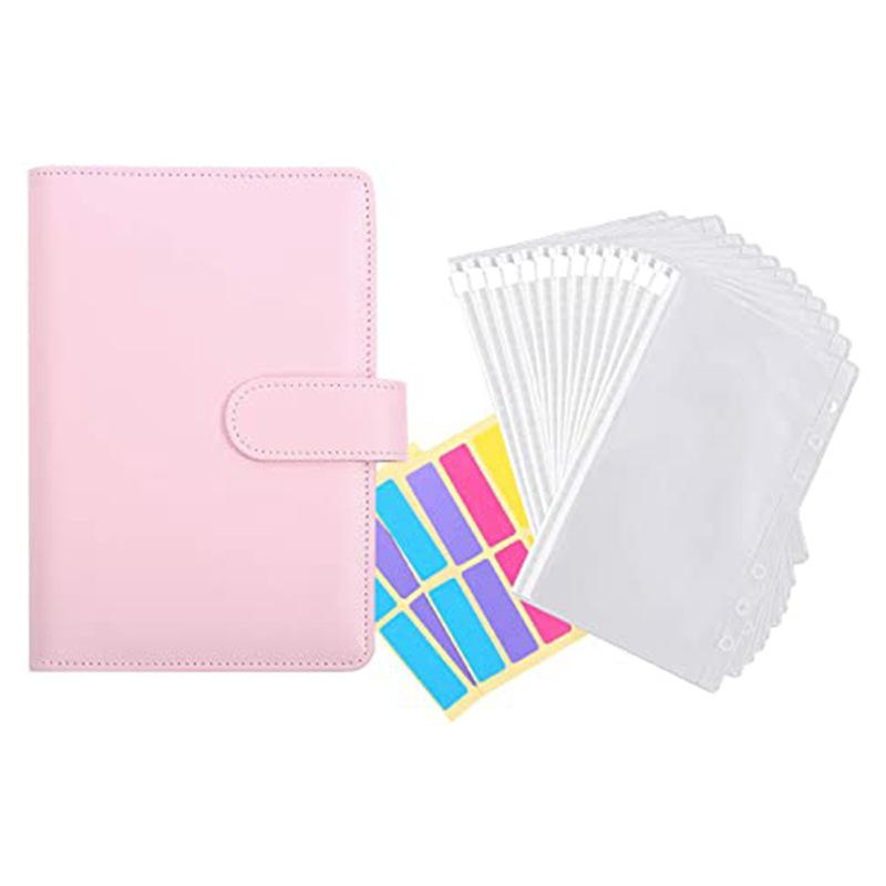 A6 Macaron Leather Loose-leaf Budget Binder Notebook