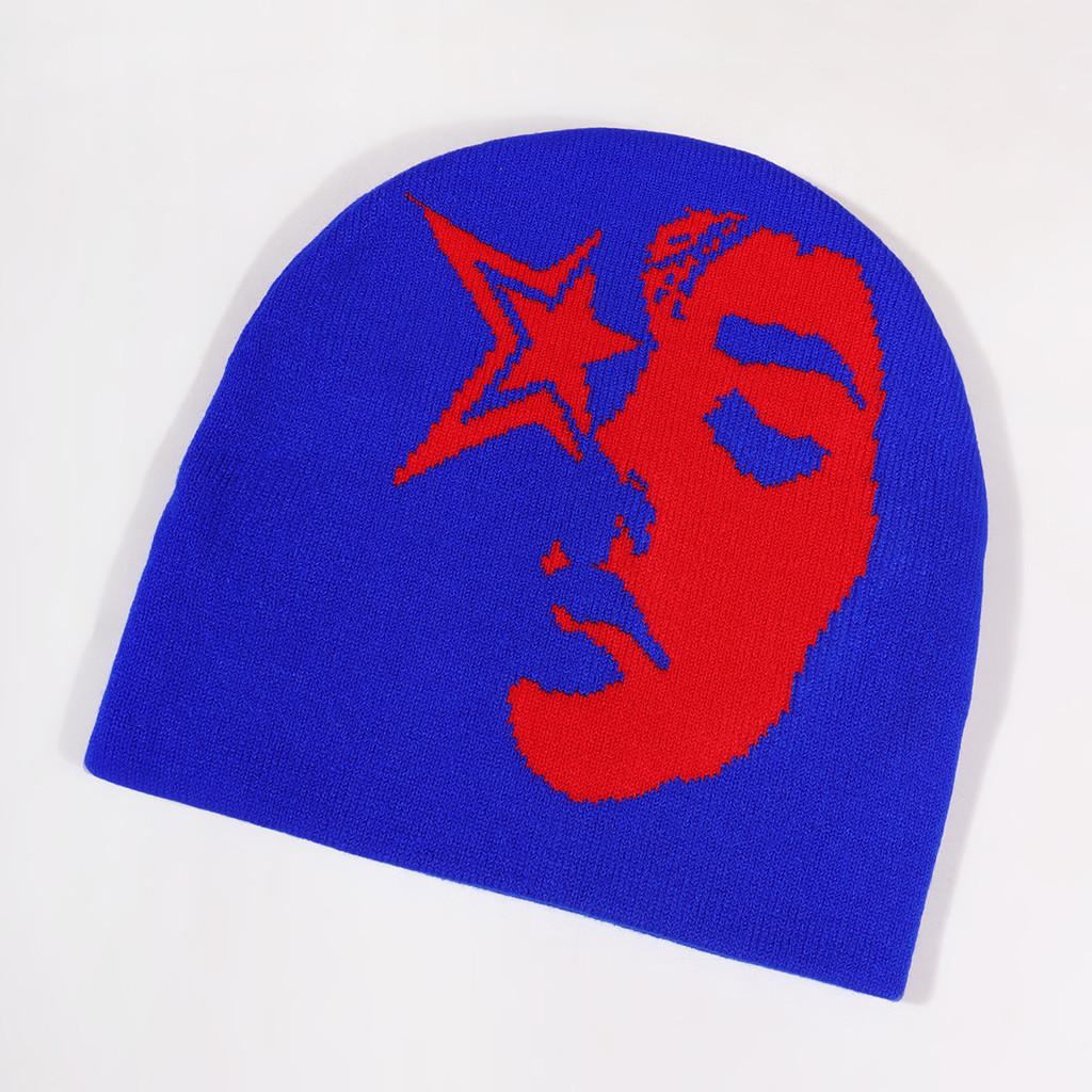 Woman Pattern Knitted Hat With Warm Acrylic Material For Cold Weather Outdoor Use